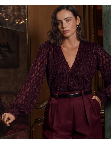 Body Manches Longues, Les Body by Aubade - Supreme Burgundy, Aubade 1M84-E-SUPR