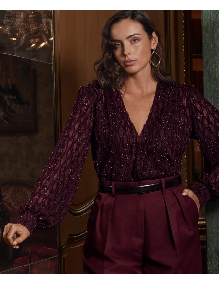 Body Manches Longues, Les Body by Aubade - Supreme Burgundy, Aubade 1M84-E-SUPR