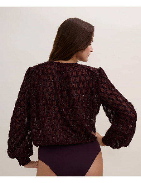 Body Manches Longues, Les Body by Aubade - Supreme Burgundy, Aubade 1M84-E-SUPR