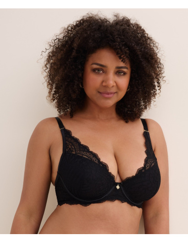 Soutien-Gorge Plunge Foulard, Love Vertigo - Black, Aubade 7IN81-BLAK
