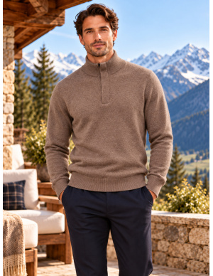 Pull 100% Cachemire, Estheme MEN7205H-3156 CAFE 2