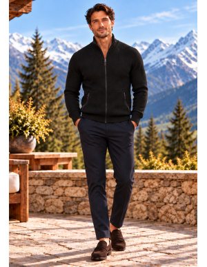 Blouson Zip 100% Cachemire, Estheme MEN7313H-6148