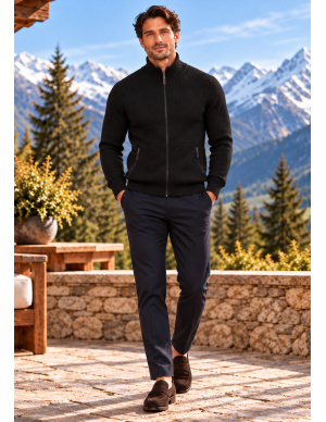 Blouson Zip 100% Cachemire, Estheme MEN7313H-6148 2