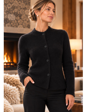 Brushed Alpaca Cardigan, Oscalito 7668-020
