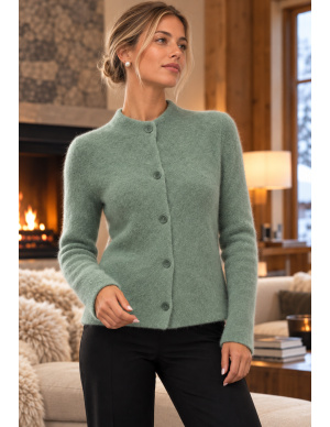 Brushed Alpaca Cardigan, Oscalito 7668-920