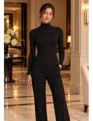 Long Sleeve Turtleneck, 100% Silk, Oscalito 9516-020 2